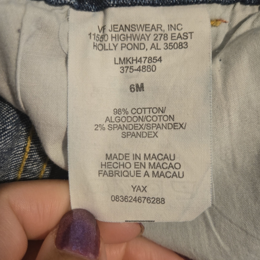 Lee Blue Denim Mid Rise Long Bermuda shorts womens size 6 - Picture 9 of 9